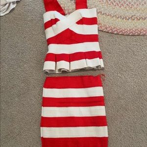 This is a two piece set from a boutique in Hong Kong. Size S